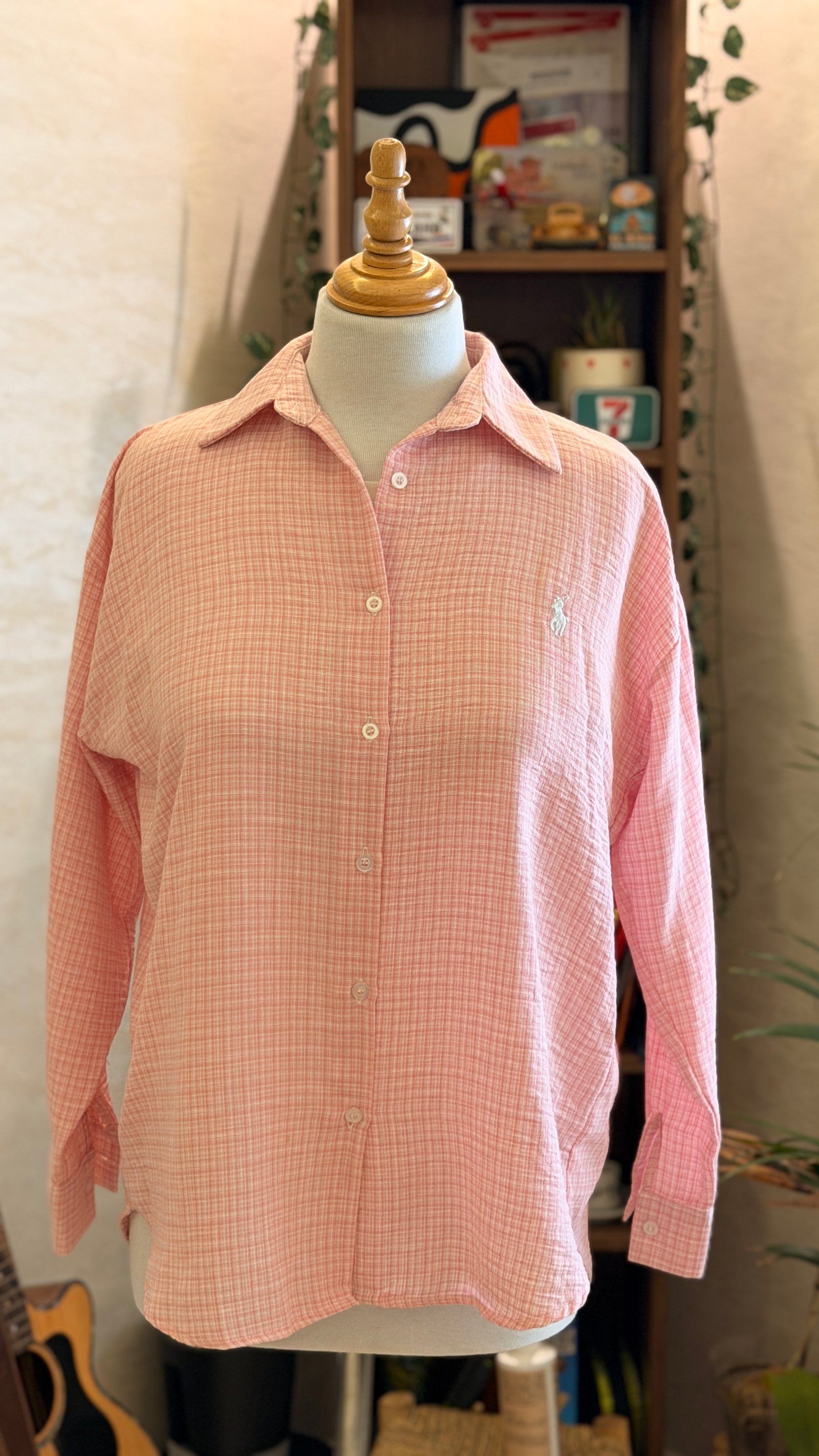 Chemise rose oversize